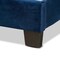 Baxton Studio Caprice Modern and Contemporary Glam Navy Blue Velvet Fabric Queen Size Panel Bed 183-11258-Zoro - alternate 4